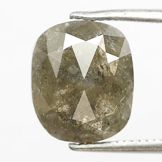 3.70 Ct Large Oval Rustic Diamond | 10.4 mm Natural Greenish Loose Diamond for Engagement Ring