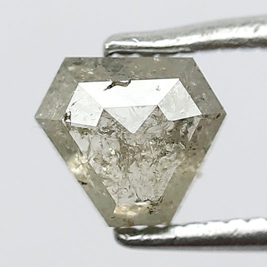 0.80 CT Natural Grey Black Color Unique Geometric Shape Loose Natural 5.2 x 5.8 x 2.9 MM Salt and Pepper Diamond Ideal For Proposal Ring
