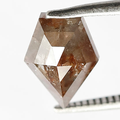 2.18 Ct Modified Cut Reddish Gray Diamond | Natural Rustic Earth Mined Loose Diamond for Jewelry