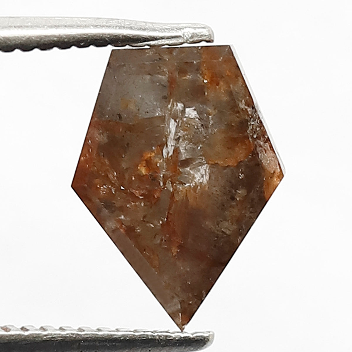 2.18 Ct Modified Cut Reddish Gray Diamond | Natural Rustic Earth Mined Loose Diamond for Jewelry