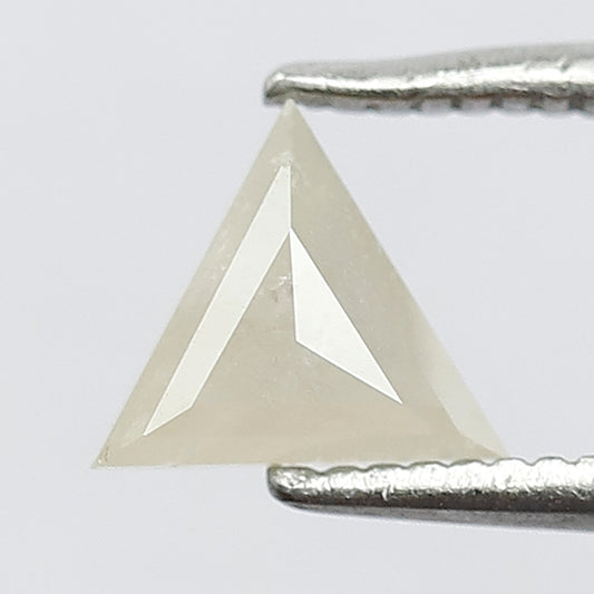 0.57 CT Beautiful Misty White Color Triangle Shape 5.7 x 5.7 x 2.5 MM Loose Natural Salt and Pepper Diamond For Customized Diamond Ring