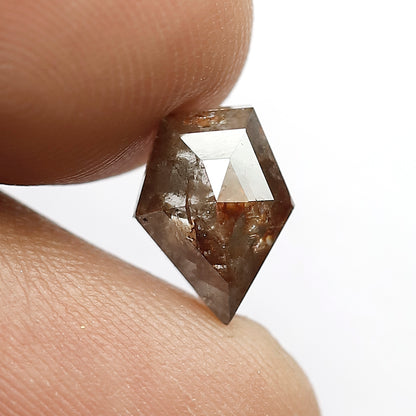 2.18 Ct Modified Cut Reddish Gray Diamond | Natural Rustic Earth Mined Loose Diamond for Jewelry