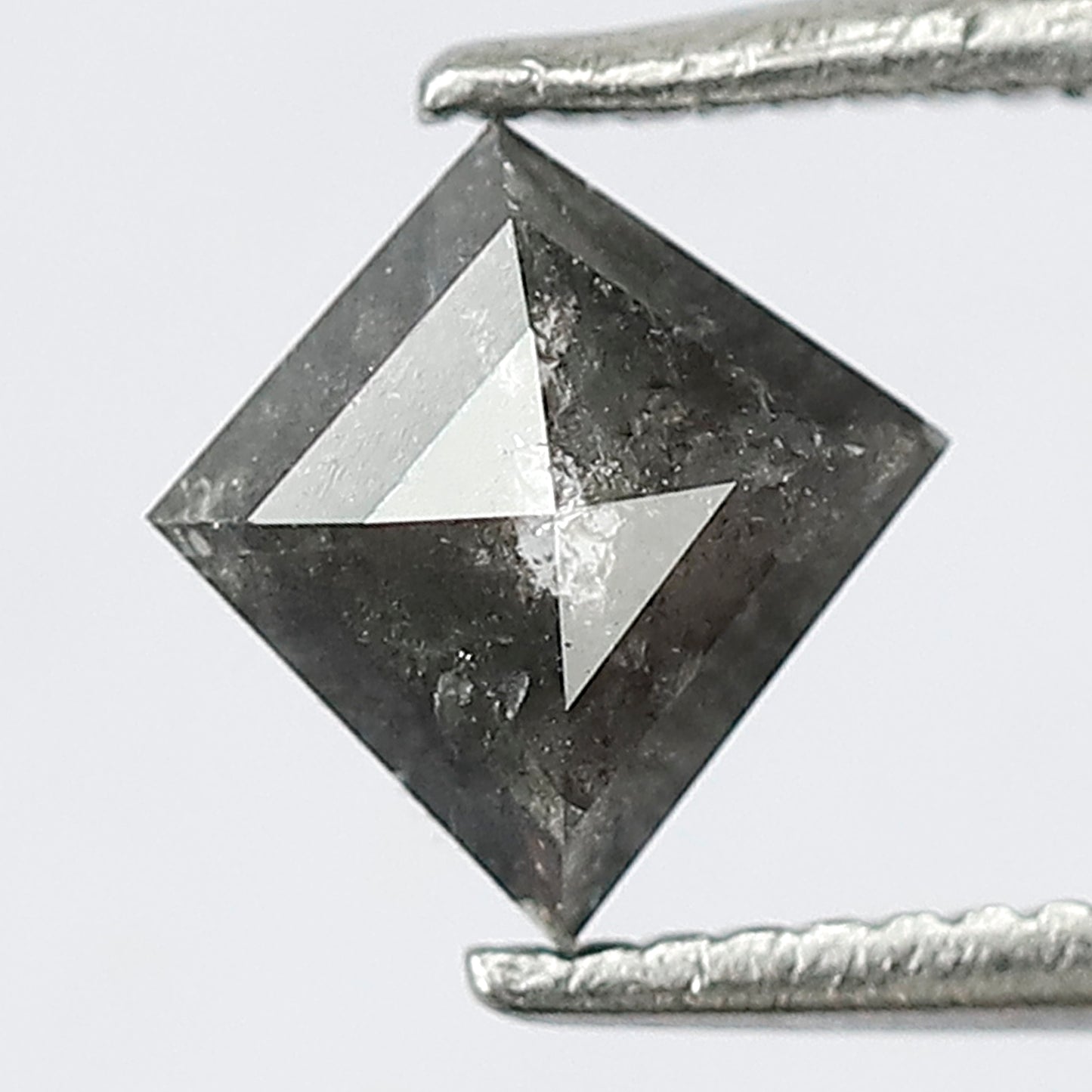 0.73 CT Kite Shape Natural Grey Black Color 7 x 6.8 x 2.6 MM Loose Natural Conflict Free Salt and Pepper Diamond Customized Wedding Ring
