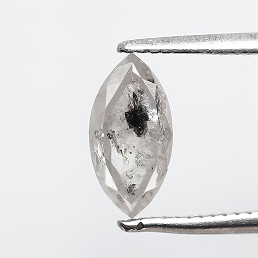 1.12 CT 8.70 MM Marquise Shape Salt and Pepper Diamond Misty White Color Natural Loose Diamond