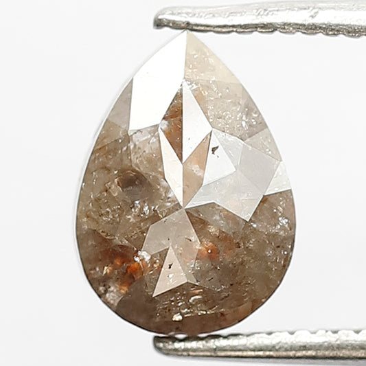2.01 Ct Pear Shape Loose Diamond | Natural Rustic 9 mm Earth Mined Diamond for Jewelry Making