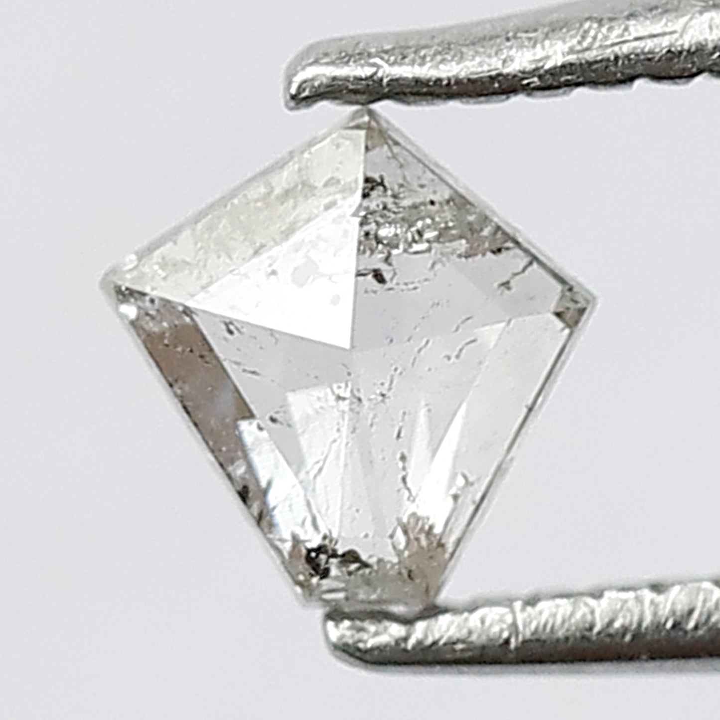 0.32 CT Natural White Color 5.1 x 5 x 1.8 MM Loose Natural Unique Geometric Shape Salt and Pepper Diamond For Custom Bespoke Jewelry