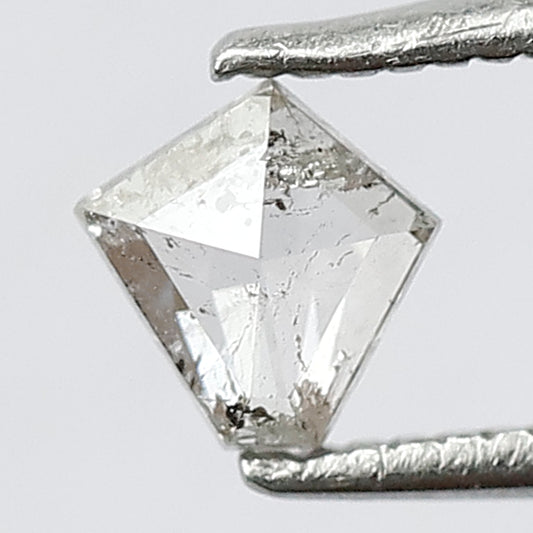 0.32 CT Natural White Color 5.1 x 5 x 1.8 MM Loose Natural Unique Geometric Shape Salt and Pepper Diamond For Custom Bespoke Jewelry