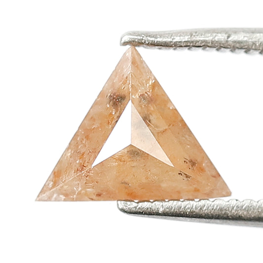 1.25 Ct Triangle Cut Rustic Diamond | 8.5 mm Natural Orange Loose Diamond for Custom Ring