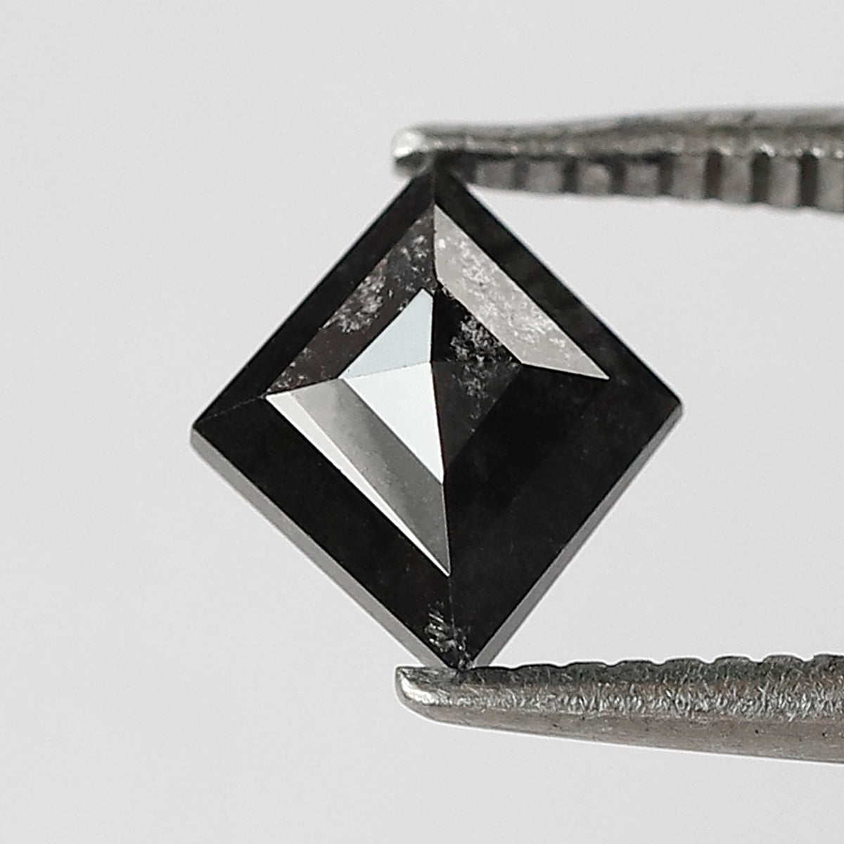0.84 CT Kite Shape Salt and Pepper Diamond 7.30 MM Grey Black Color Loose Natural Diamond For Engagement Ring