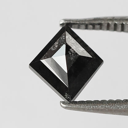 0.84 CT Kite Shape Salt and Pepper Diamond 7.30 MM Grey Black Color Loose Natural Diamond For Engagement Ring