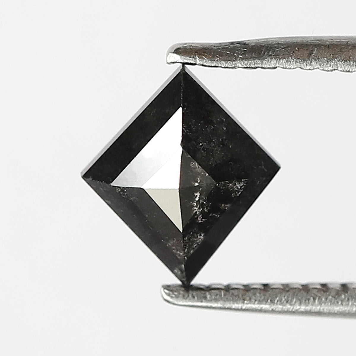 0.84 CT Kite Shape Salt and Pepper Diamond 7.30 MM Grey Black Color Loose Natural Diamond For Engagement Ring