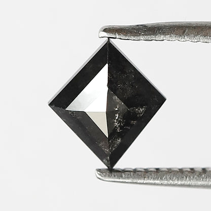 0.84 CT Kite Shape Salt and Pepper Diamond 7.30 MM Grey Black Color Loose Natural Diamond For Engagement Ring