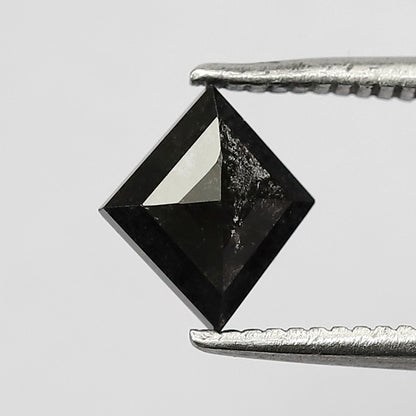 0.84 CT Kite Shape Salt and Pepper Diamond 7.30 MM Grey Black Color Loose Natural Diamond For Engagement Ring