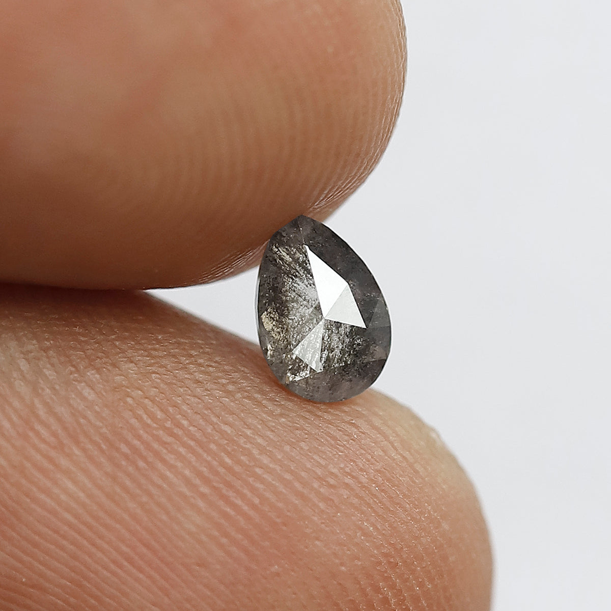 0.45 CT Pear Shape Diamond Natural Grey Black Color Diamond Loose Natural Diamond Salt And Pepper Diamond Diamond For engagement Rings