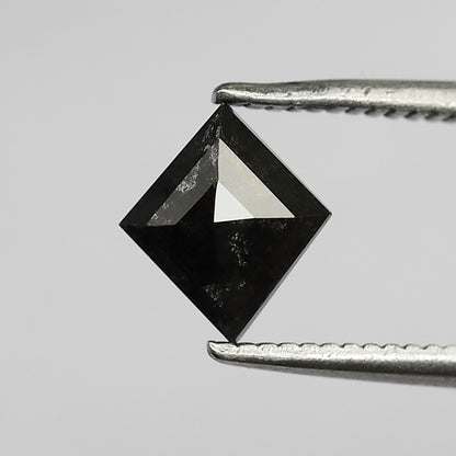 0.84 CT Kite Shape Salt and Pepper Diamond 7.30 MM Grey Black Color Loose Natural Diamond For Engagement Ring