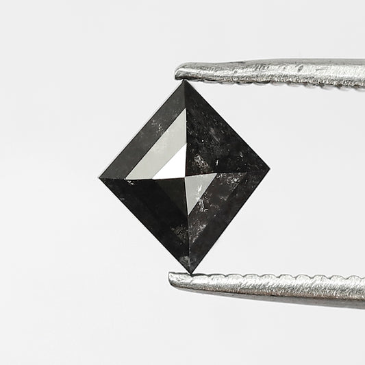 0.84 CT Kite Shape Salt and Pepper Diamond 7.30 MM Grey Black Color Loose Natural Diamond For Engagement Ring
