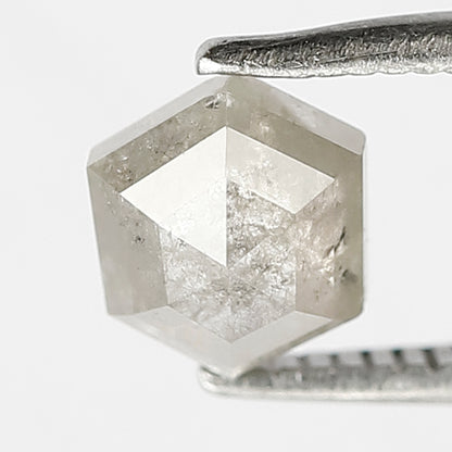 1.04 CT 6 MM Hexagon Beautiful Faceted Brilliant Cut Salt And Pepper Loose Natural Diamond For all Kind of Pendants