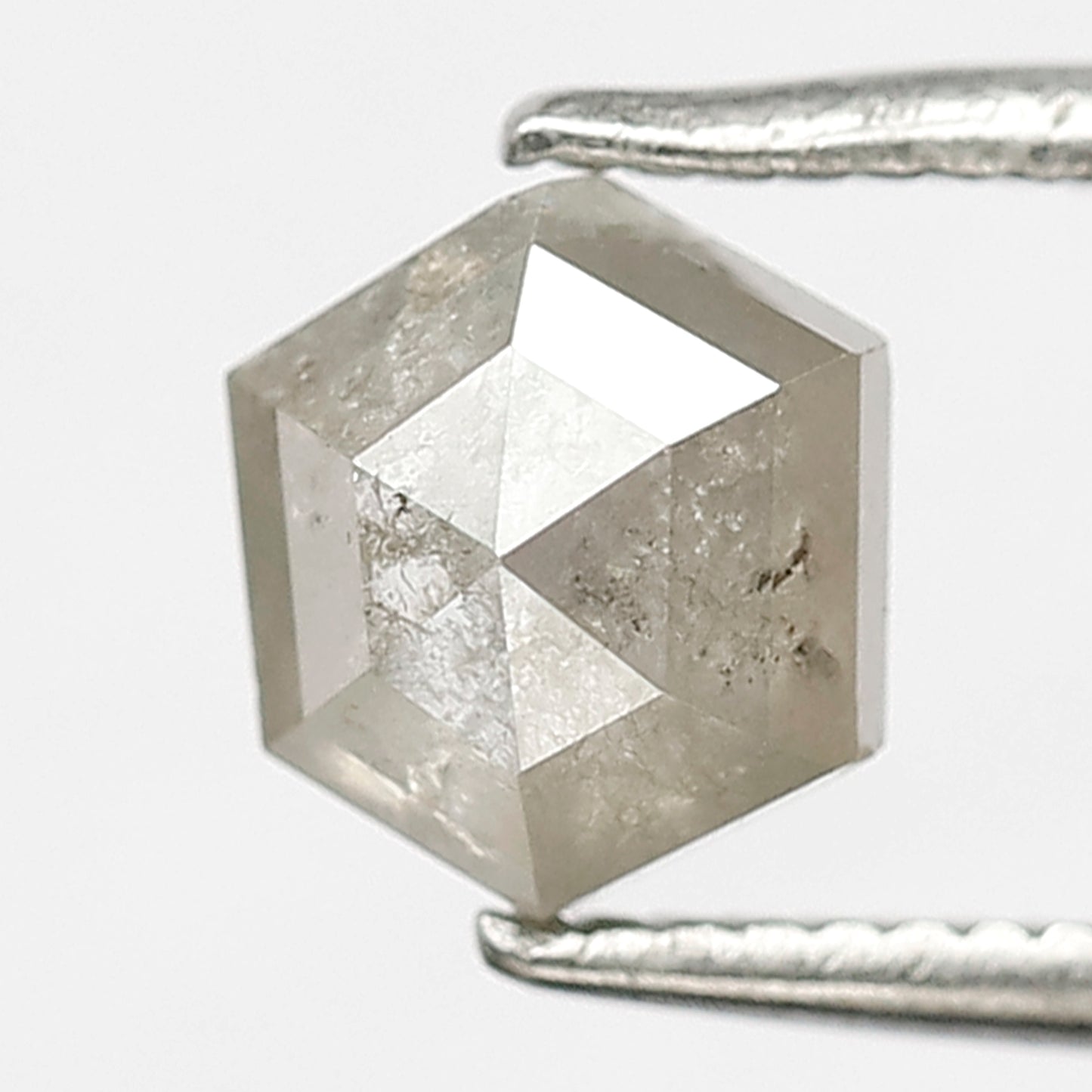 1.04 CT 6 MM Hexagon Beautiful Faceted Brilliant Cut Salt And Pepper Loose Natural Diamond For all Kind of Pendants