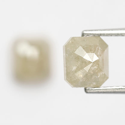2.03 Ct Emerald Cut Diamond Pair | Natural Greenish Yellow Rustic Conflict Free Loose Diamonds