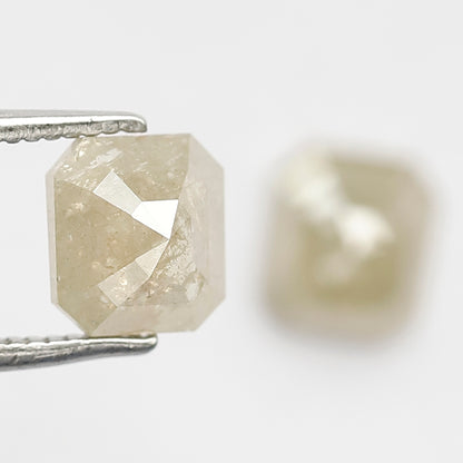 2.03 Ct Emerald Cut Diamond Pair | Natural Greenish Yellow Rustic Conflict Free Loose Diamonds