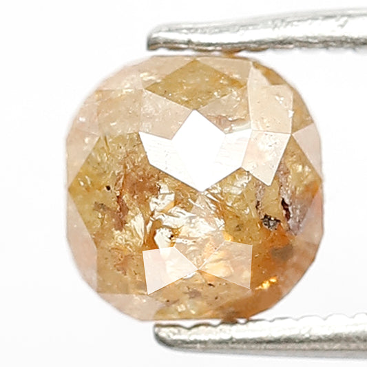 1.28 Ct Cushion Shape Yellowish Red Diamond | Natural Rustic 6.4 mm Loose Diamond for Engagement Ring
