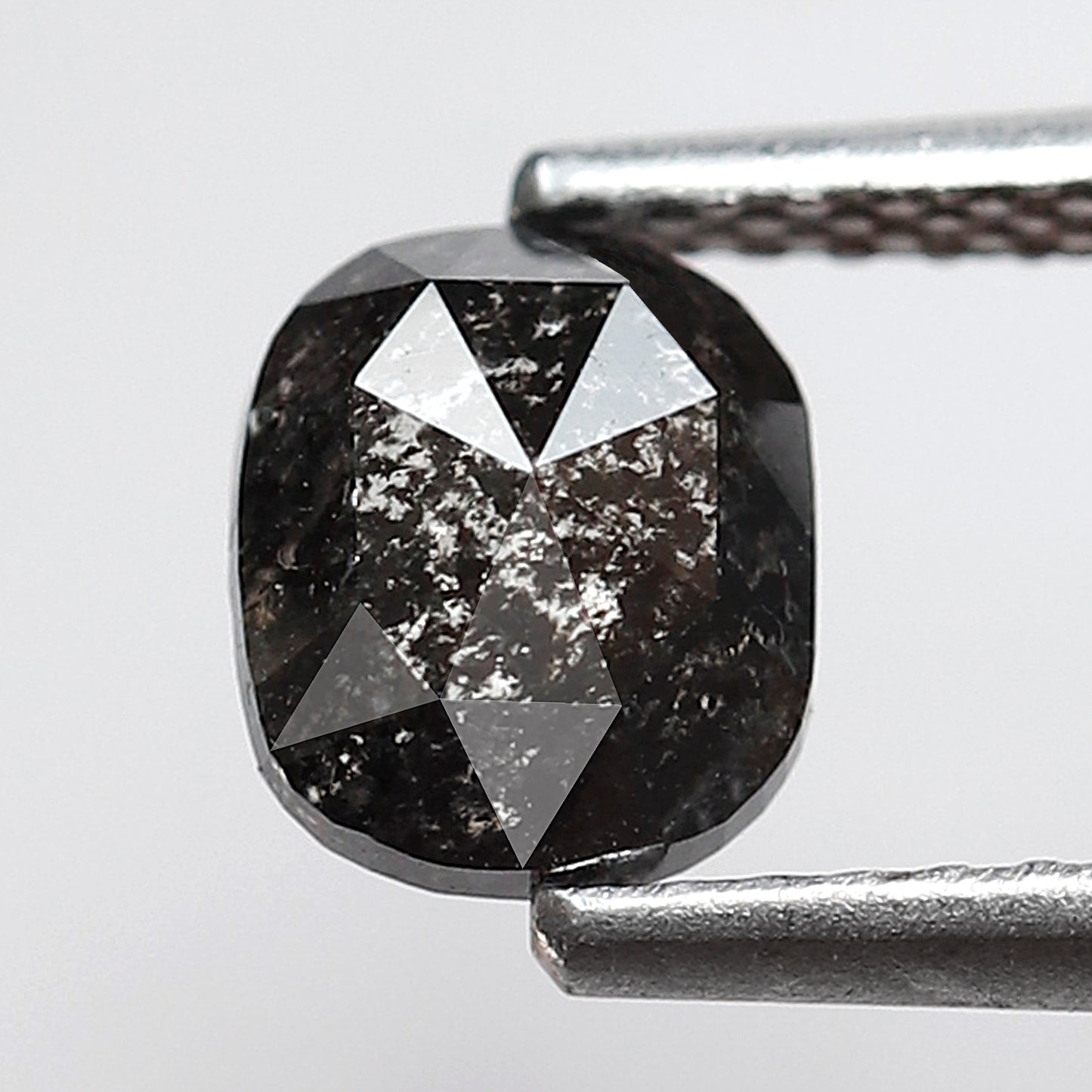 0.95 CT Oval Salt and Pepper Diamond, Natural Blackish Gray Loose Conflict Free Diamond For Anniversary Ring