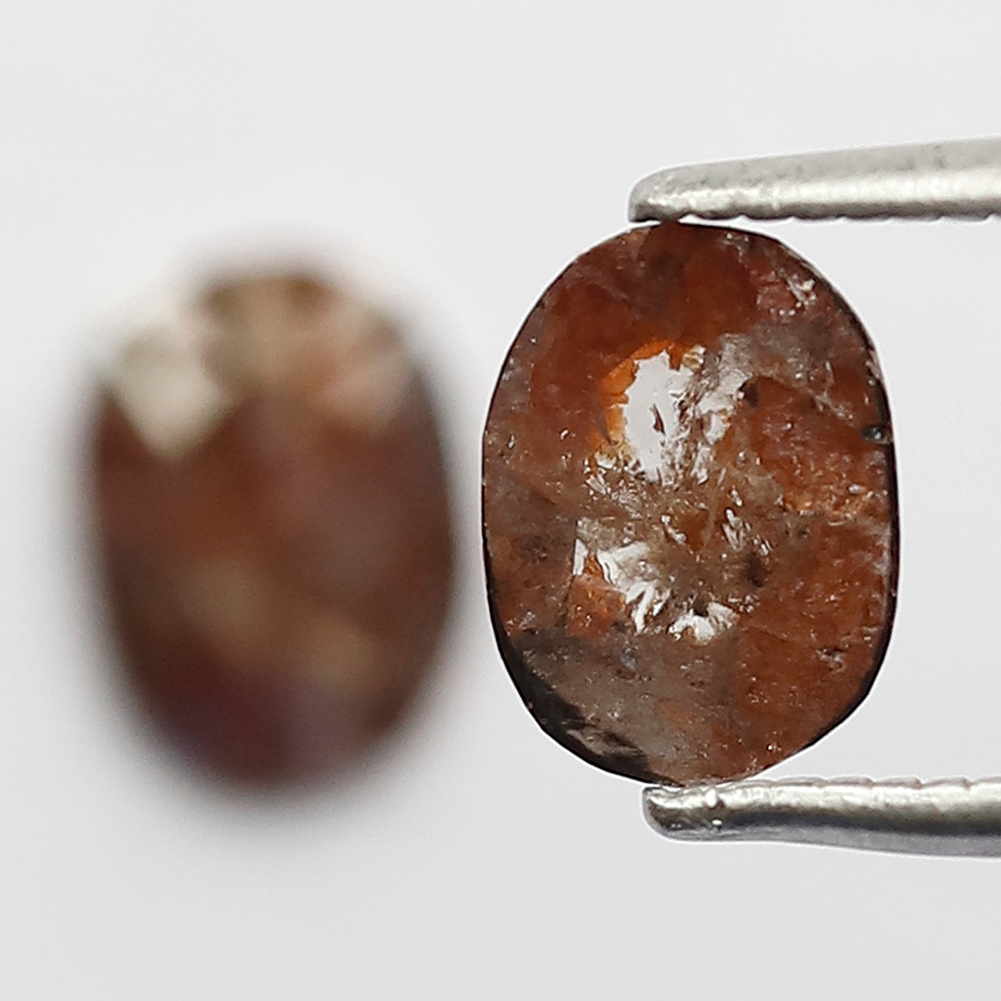 1.63 Ct Pair Oval Shape Reddish Rustic Diamonds | Natural Loose Earth Mined Stones