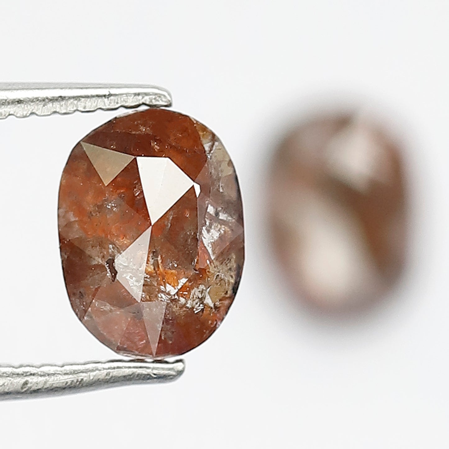 1.63 Ct Pair Oval Shape Reddish Rustic Diamonds | Natural Loose Earth Mined Stones