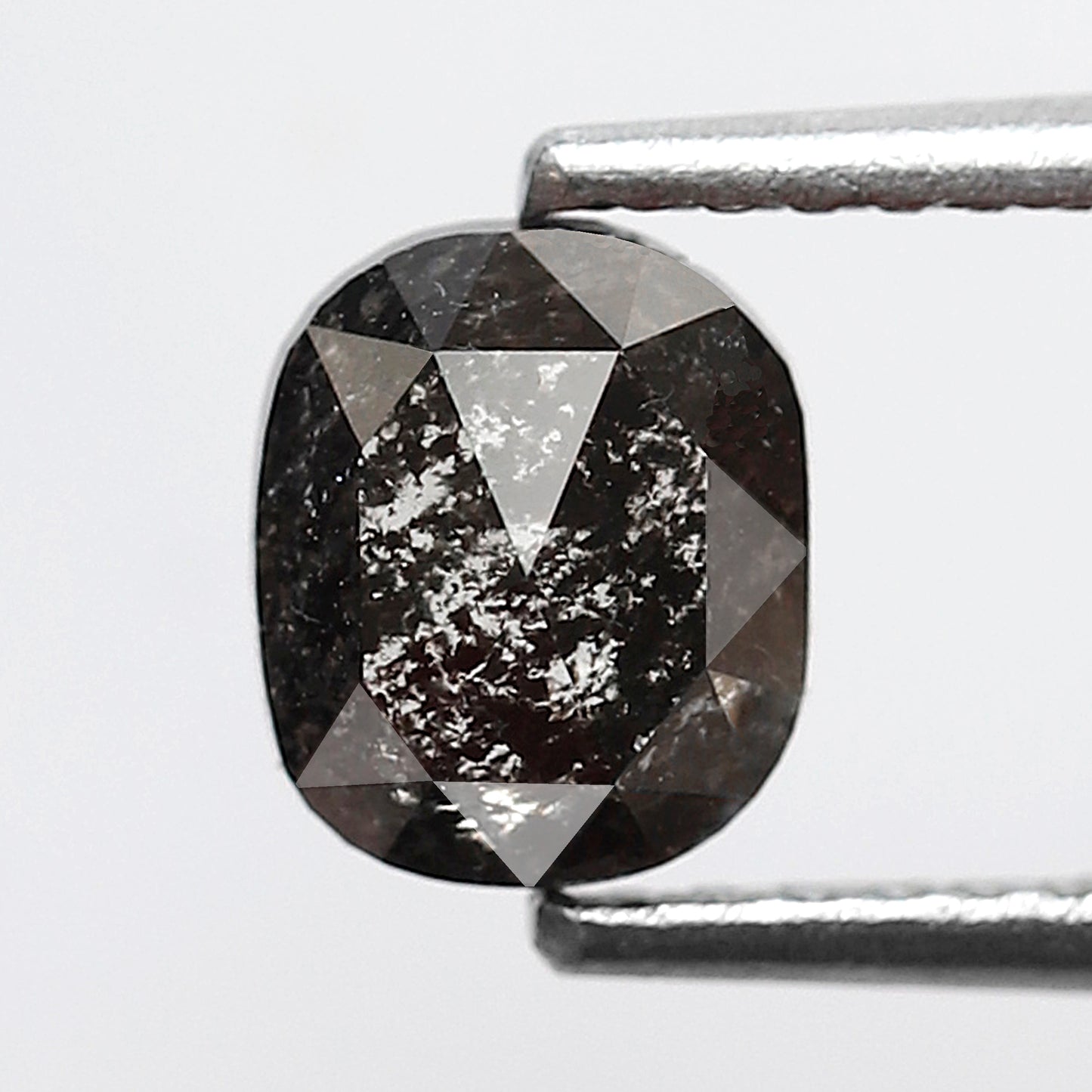 0.95 CT Oval Salt and Pepper Diamond, Natural Blackish Gray Loose Conflict Free Diamond For Anniversary Ring