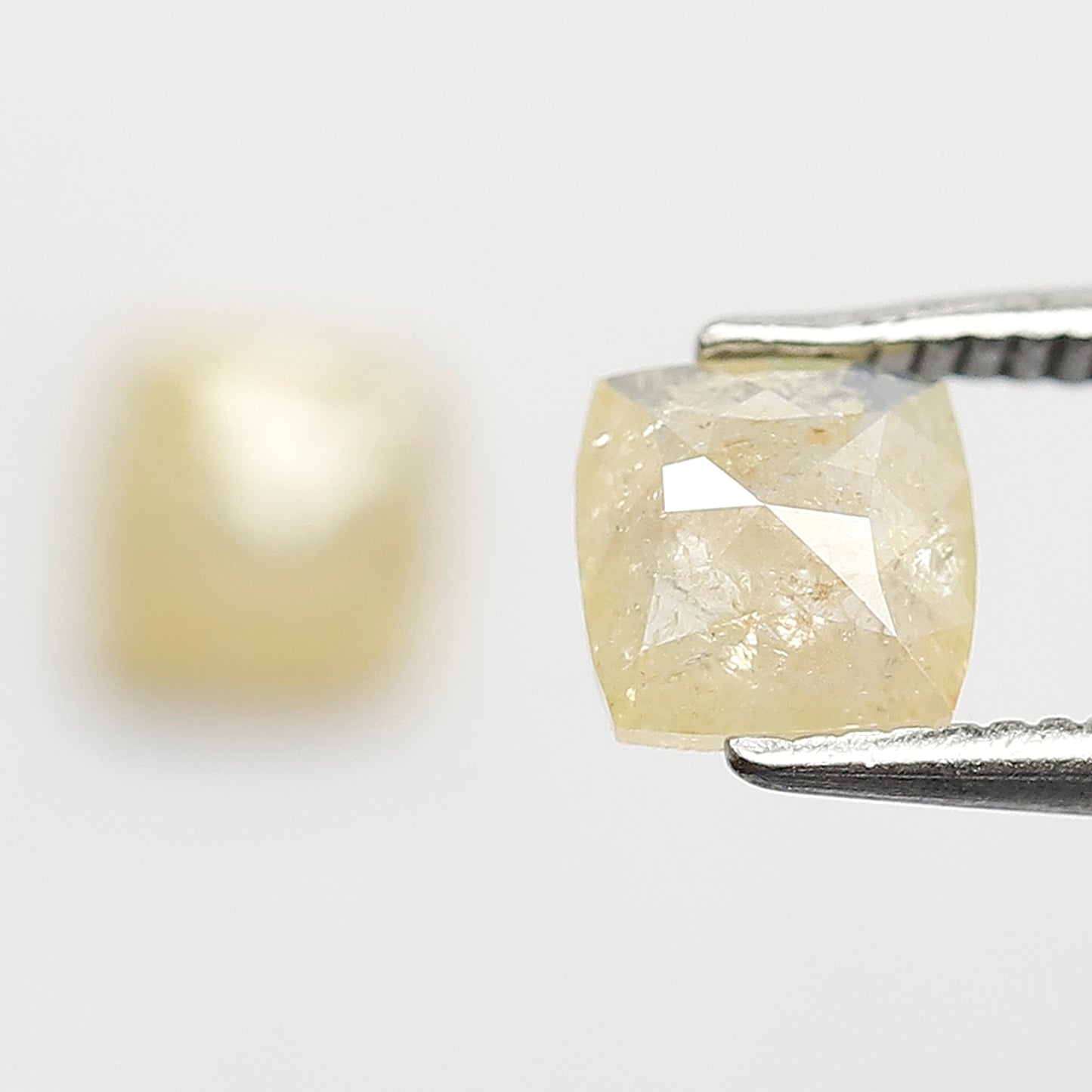 1.04 CT Pair Of Cushion cut Rustic Diamonds, Natural Yellowish Loose Diamonds For Wedding Jewelry
