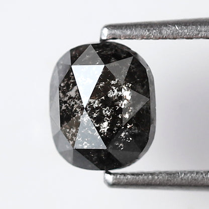 0.95 CT Oval Salt and Pepper Diamond, Natural Blackish Gray Loose Conflict Free Diamond For Anniversary Ring