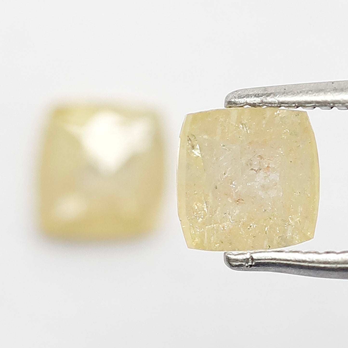 1.04 CT Pair Of Cushion cut Rustic Diamonds, Natural Yellowish Loose Diamonds For Wedding Jewelry