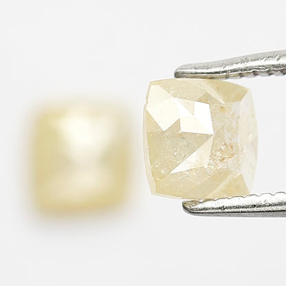 1.04 CT Pair Of Cushion cut Rustic Diamonds, Natural Yellowish Loose Diamonds For Wedding Jewelry