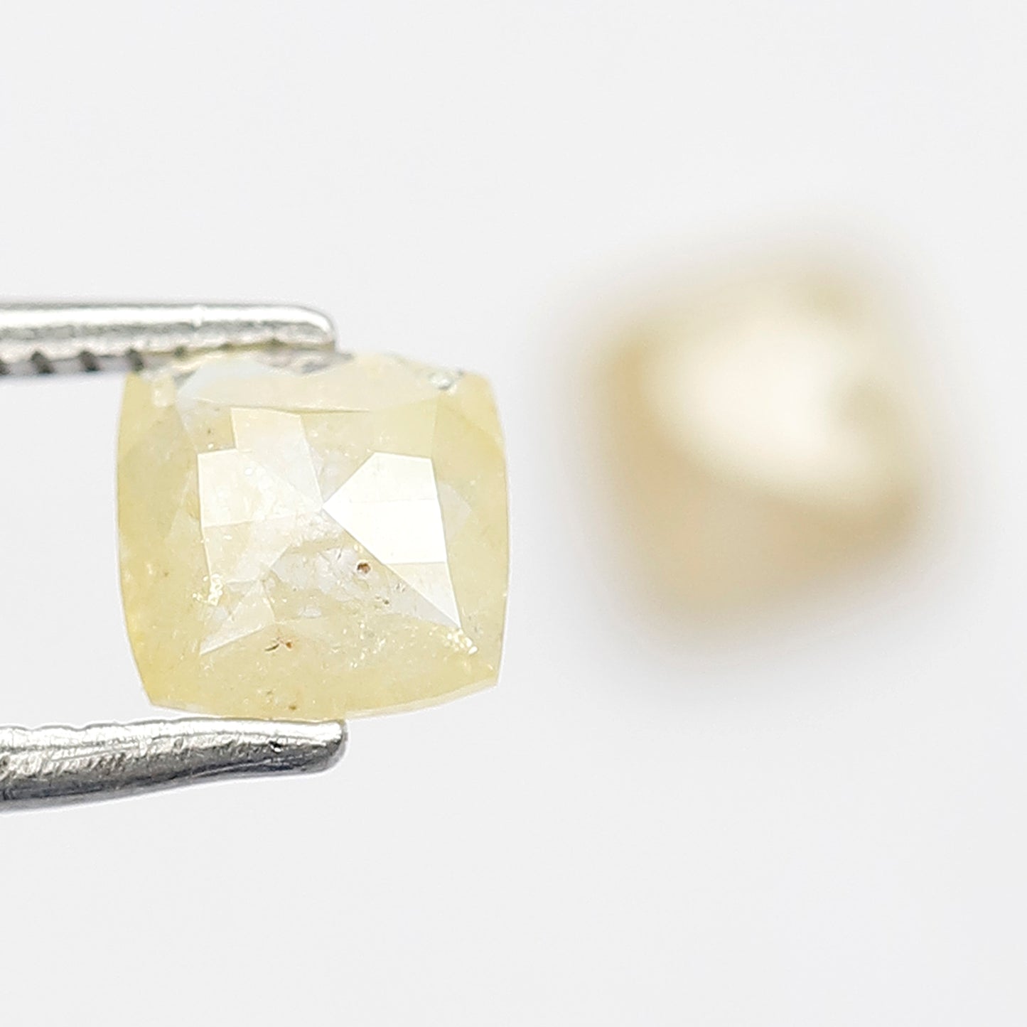 1.04 CT Pair Of Cushion cut Rustic Diamonds, Natural Yellowish Loose Diamonds For Wedding Jewelry