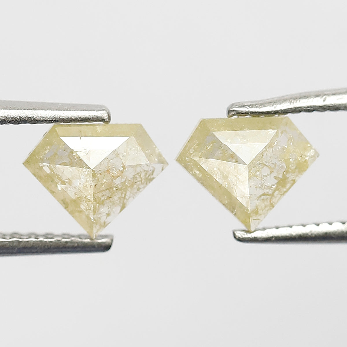 0.85 Ct Pentagon Diamond Pair | Natural Yellowish Rustic Conflict Free Loose Diamonds