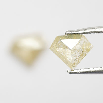 0.85 Ct Pentagon Diamond Pair | Natural Yellowish Rustic Conflict Free Loose Diamonds