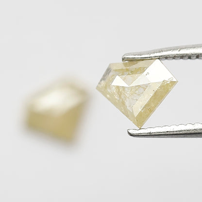 0.85 Ct Pentagon Diamond Pair | Natural Yellowish Rustic Conflict Free Loose Diamonds