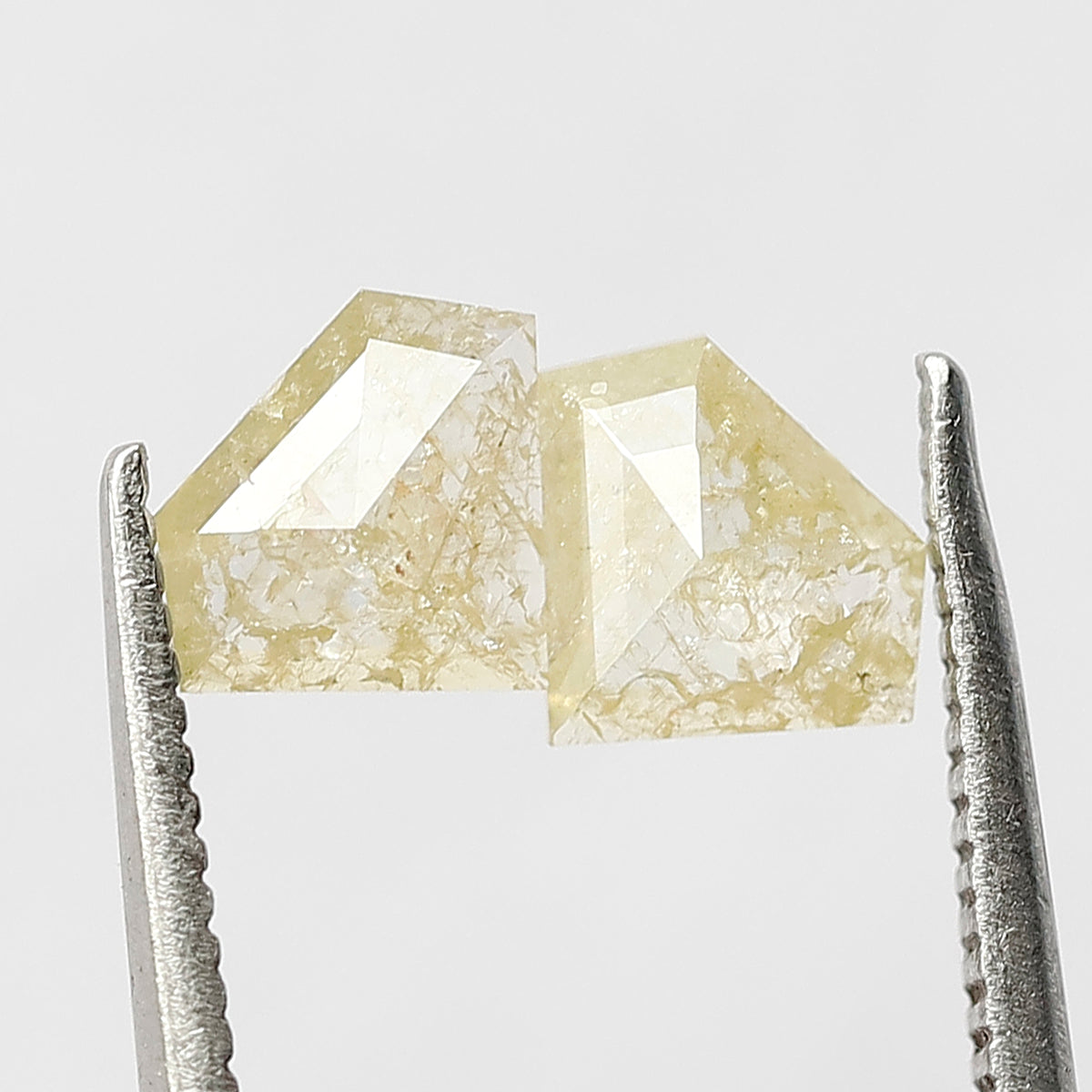 0.85 Ct Pentagon Diamond Pair | Natural Yellowish Rustic Conflict Free Loose Diamonds