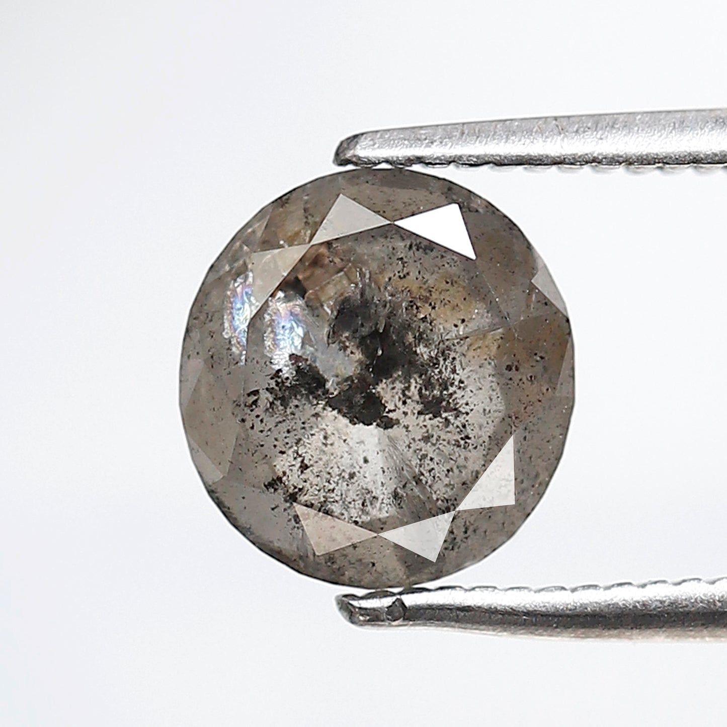 1.99 CT 7.80 MM Oval Shape Salt and Pepper Diamond Natural Loose Grey Black Color Diamond