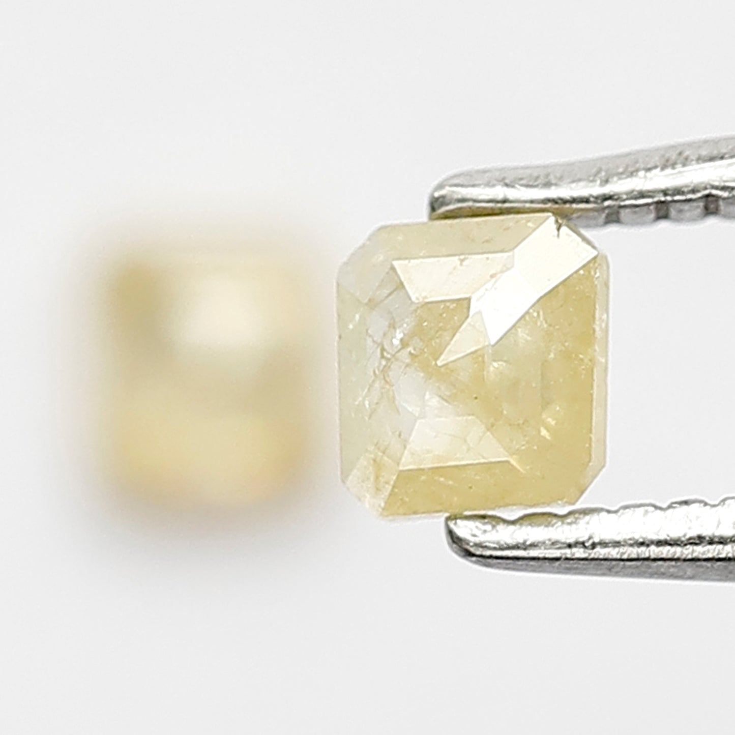 Natural 0.48 CT Emerald Pair Diamonds, 3.70 MM Loose Yellowish Rustic Diamonds For Earrings