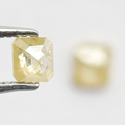 Natural 0.48 CT Emerald Pair Diamonds, 3.70 MM Loose Yellowish Rustic Diamonds For Earrings