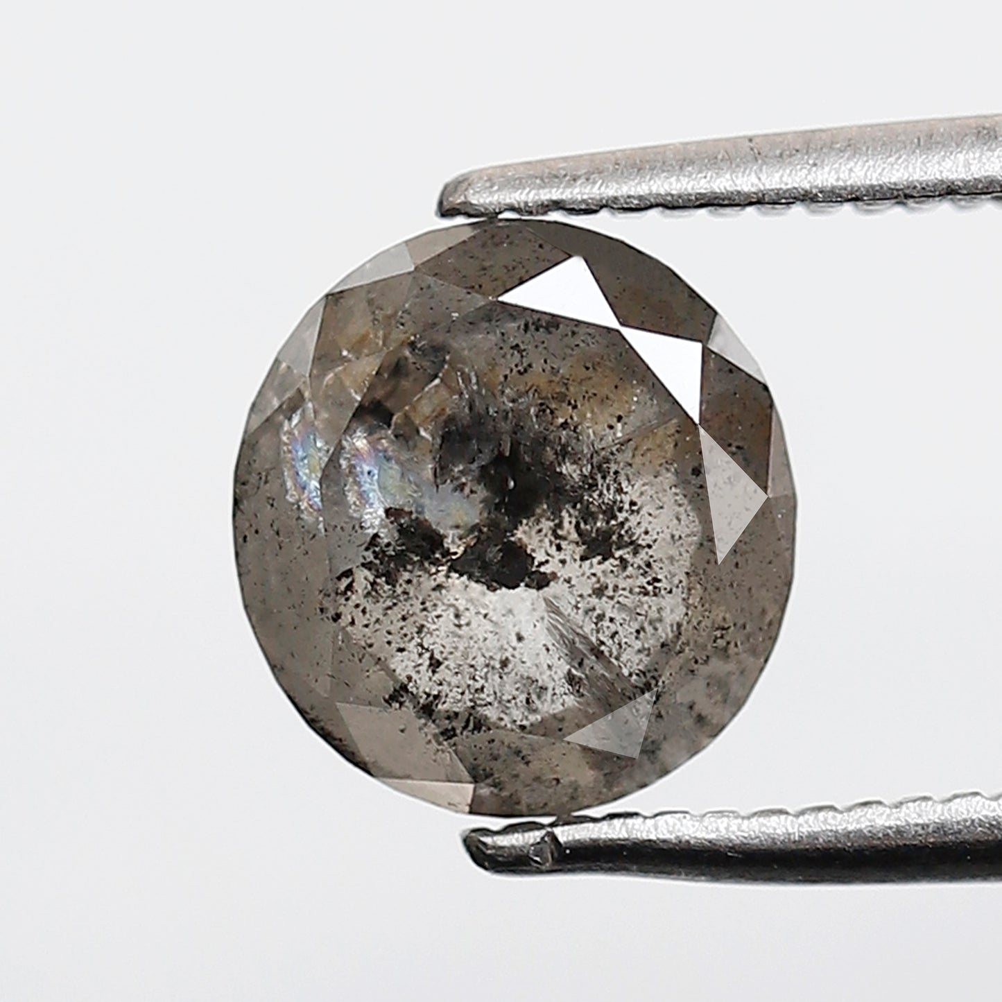 1.99 CT 7.80 MM Oval Shape Salt and Pepper Diamond Natural Loose Grey Black Color Diamond
