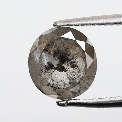 1.99 CT 7.80 MM Oval Shape Salt and Pepper Diamond Natural Loose Grey Black Color Diamond