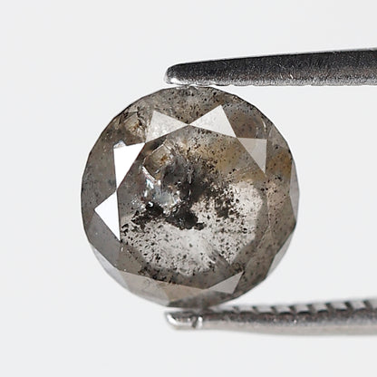1.99 CT 7.80 MM Oval Shape Salt and Pepper Diamond Natural Loose Grey Black Color Diamond