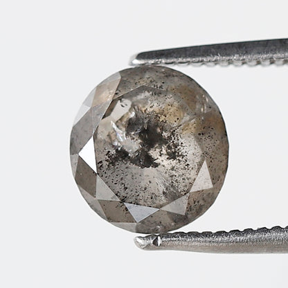 1.99 CT 7.80 MM Oval Shape Salt and Pepper Diamond Natural Loose Grey Black Color Diamond