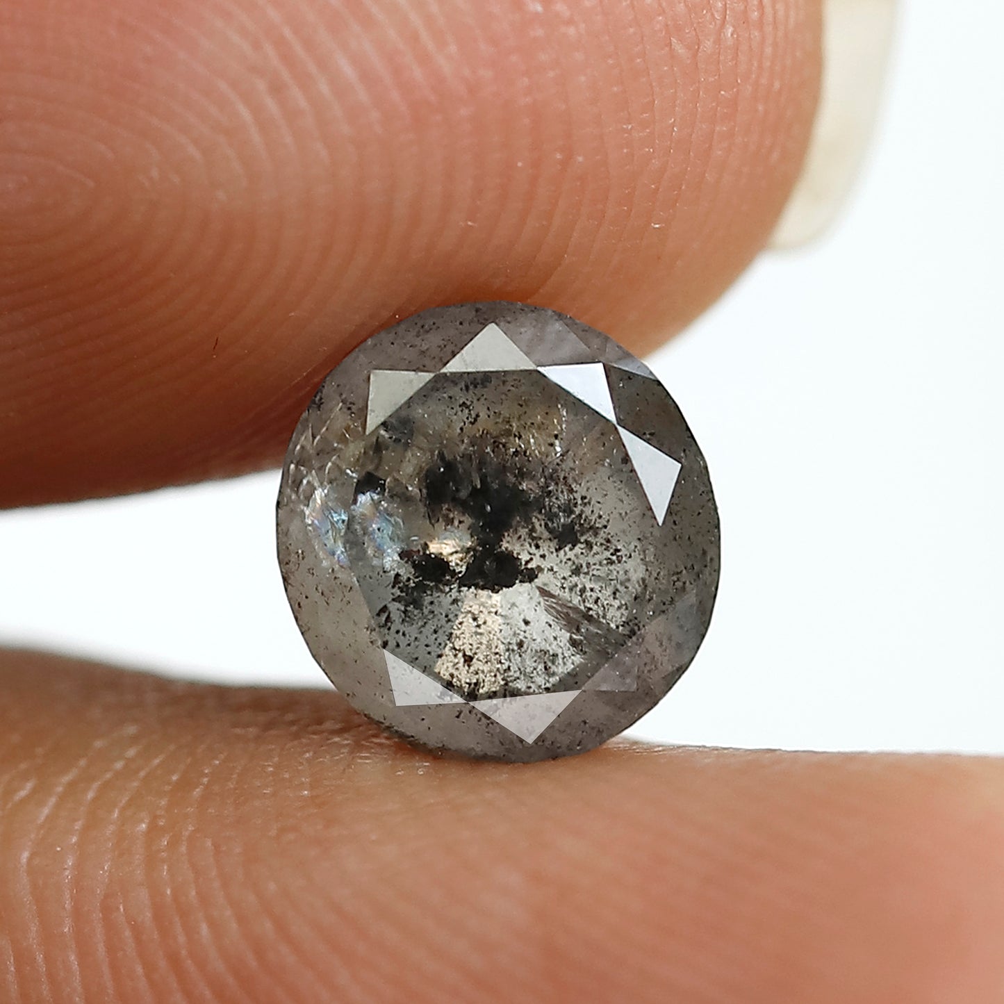 1.99 CT 7.80 MM Oval Shape Salt and Pepper Diamond Natural Loose Grey Black Color Diamond