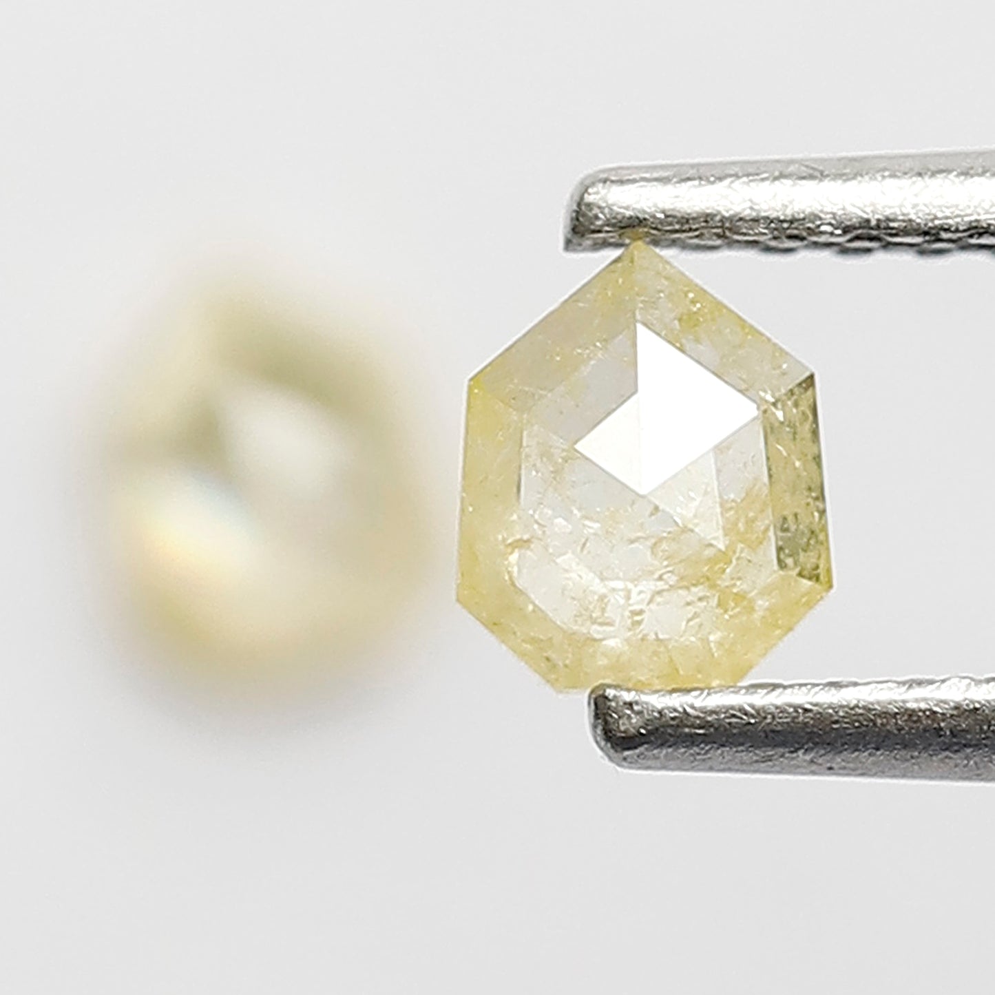 0.49 Ct Geometric Cut Diamond Pair | Natural Yellowish Rustic Loose Diamonds For Pendant and Ring