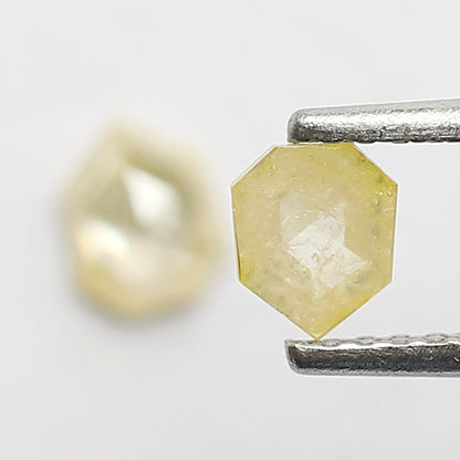 0.49 Ct Geometric Cut Diamond Pair | Natural Yellowish Rustic Loose Diamonds For Pendant and Ring