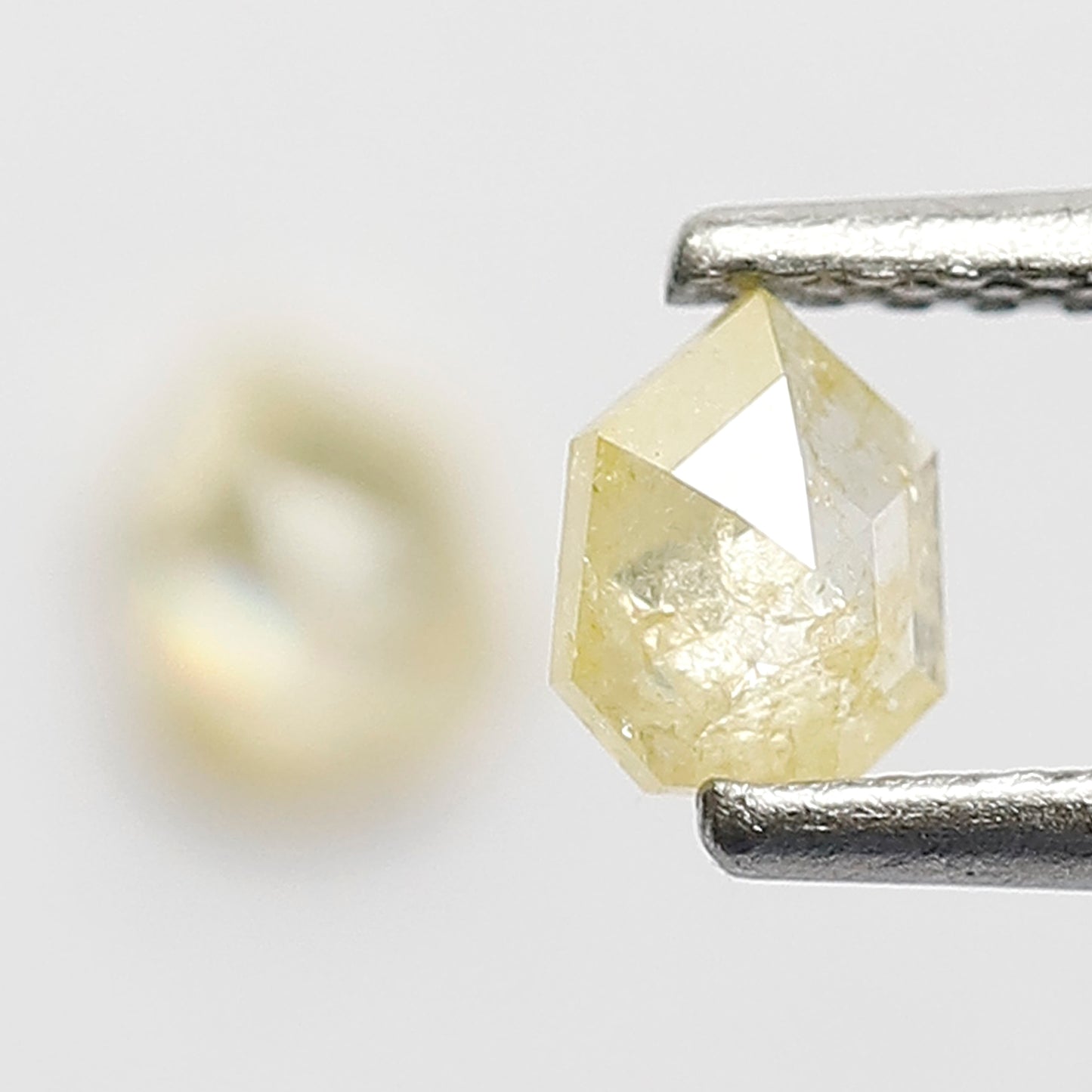 0.49 Ct Geometric Cut Diamond Pair | Natural Yellowish Rustic Loose Diamonds For Pendant and Ring