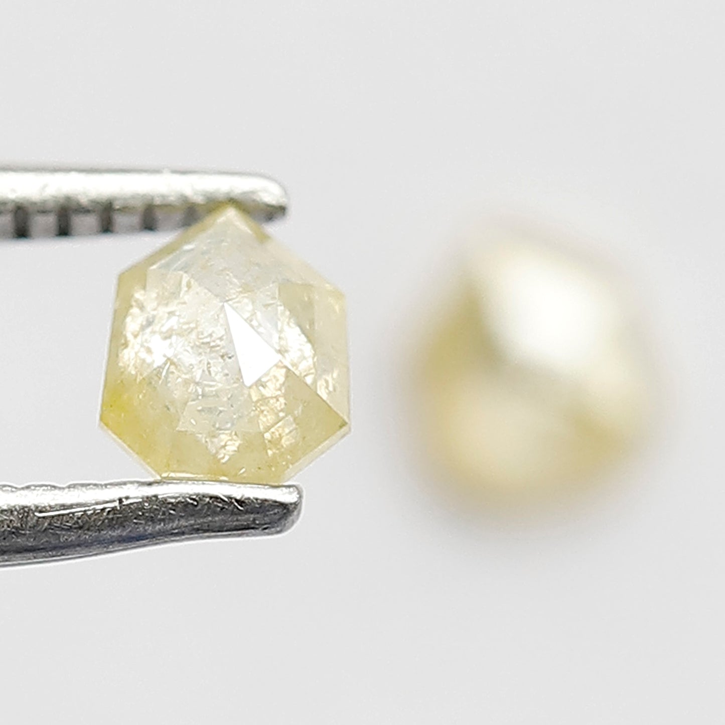 0.49 Ct Geometric Cut Diamond Pair | Natural Yellowish Rustic Loose Diamonds For Pendant and Ring
